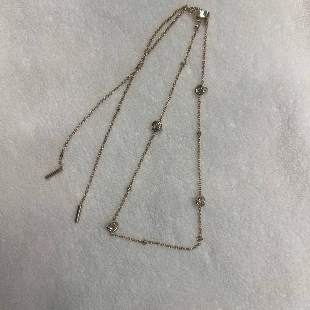 Kendra Scott Adjustable Gold Love Knot Necklace